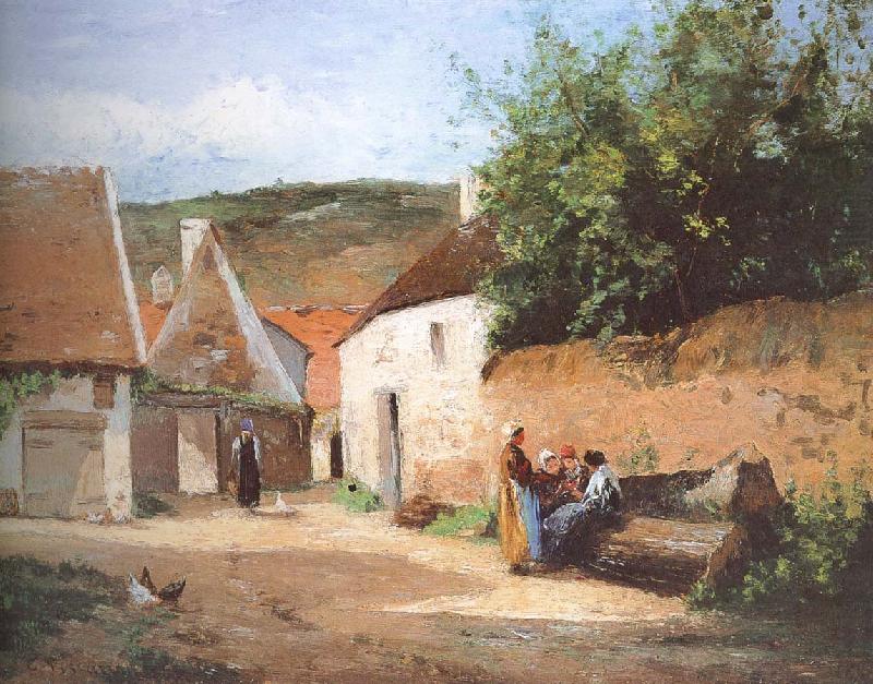 Chat village woman, Camille Pissarro